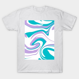 Cute Green and Purple Abstract Pattern T-Shirt
